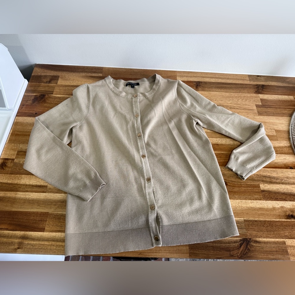 Women's Tan Cardigan Sweater